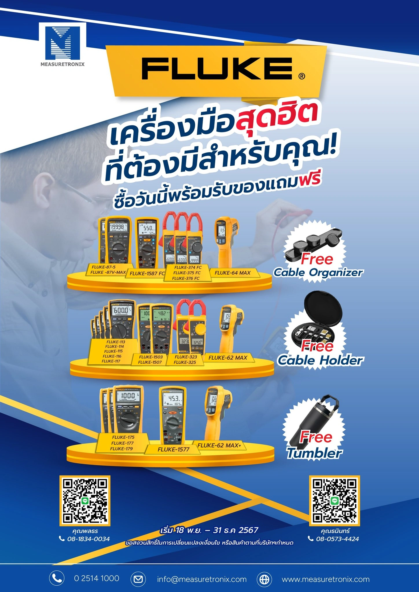 FLUKE จัดโปรแรง รับของแถมฟรีเพียบ